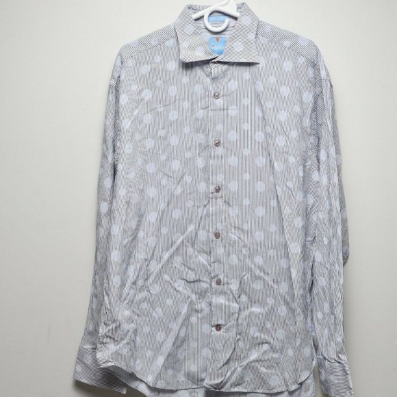 VLUXE LUCKY NOHUM STRIPED BUTTON SHIRT XL-EUC - Picture 1 of 8